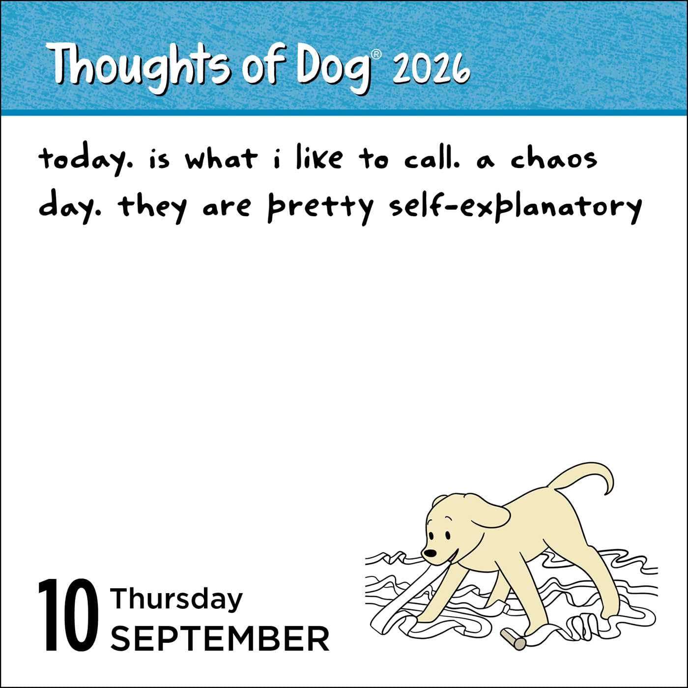 Thoughts of Dog 2026 Day-to-Day Calendar