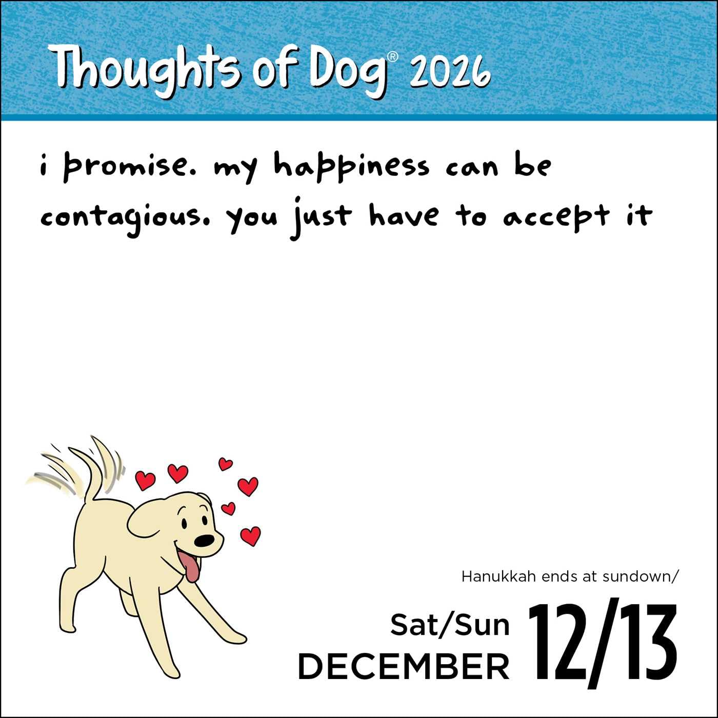 Thoughts of Dog 2026 Day-to-Day Calendar