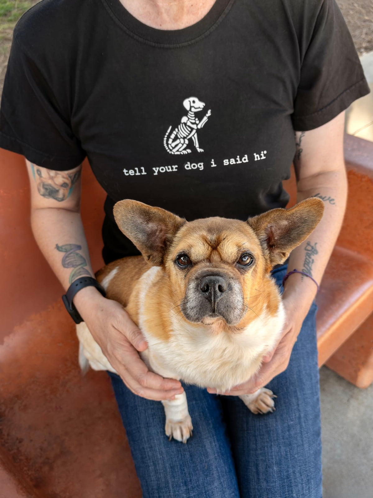 Skeleton Dog Tee - Black