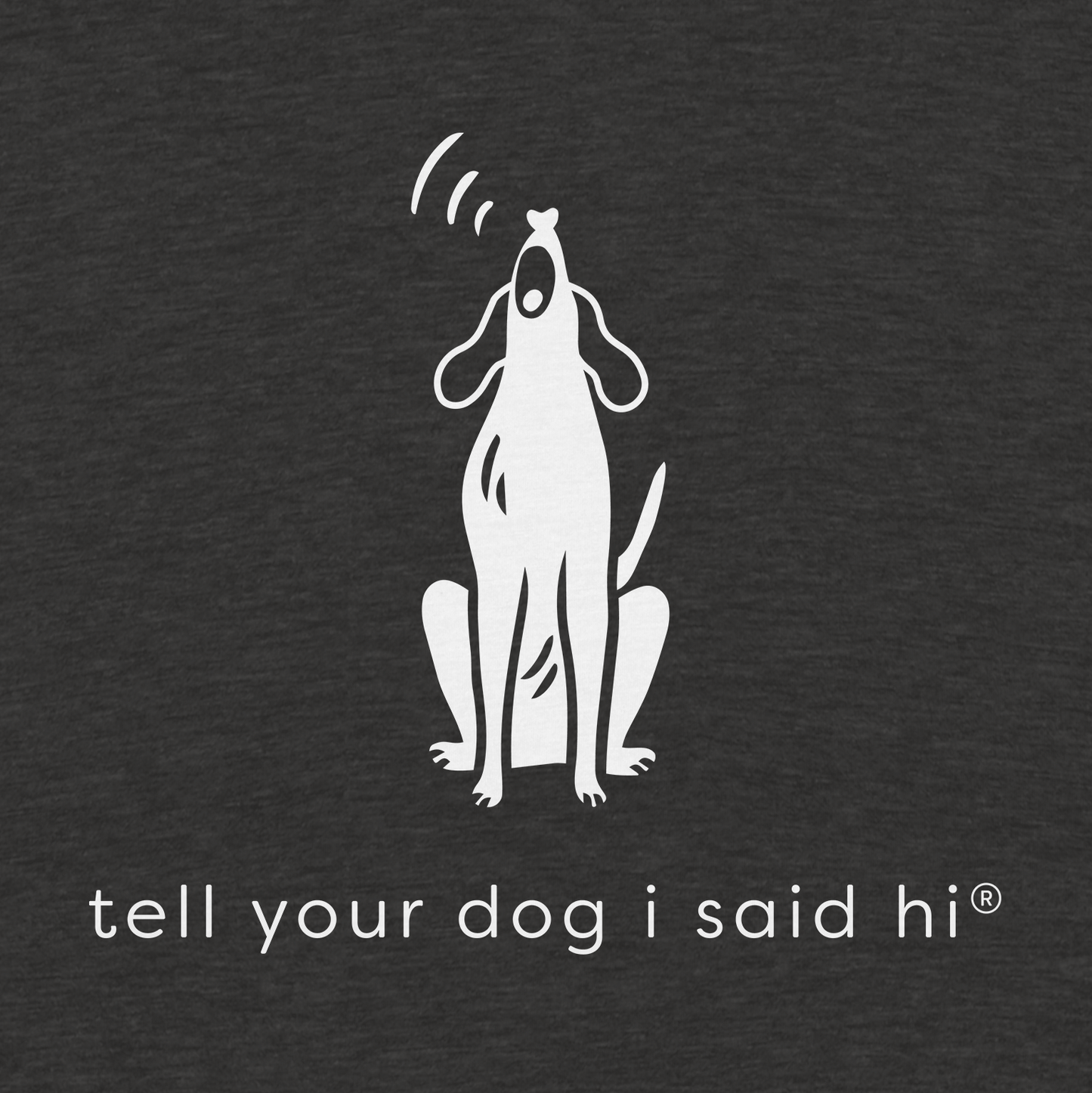 Howling Dog Tee - Charcoal Heather