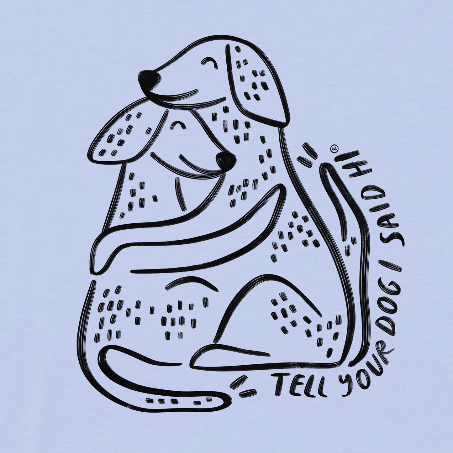 Huggy Tee - Snowy Blue