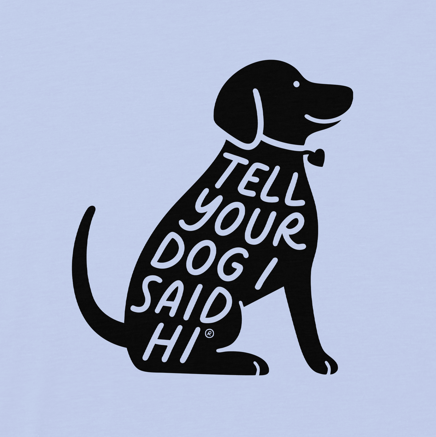 Sit Stamp Tee - Snowy Blue