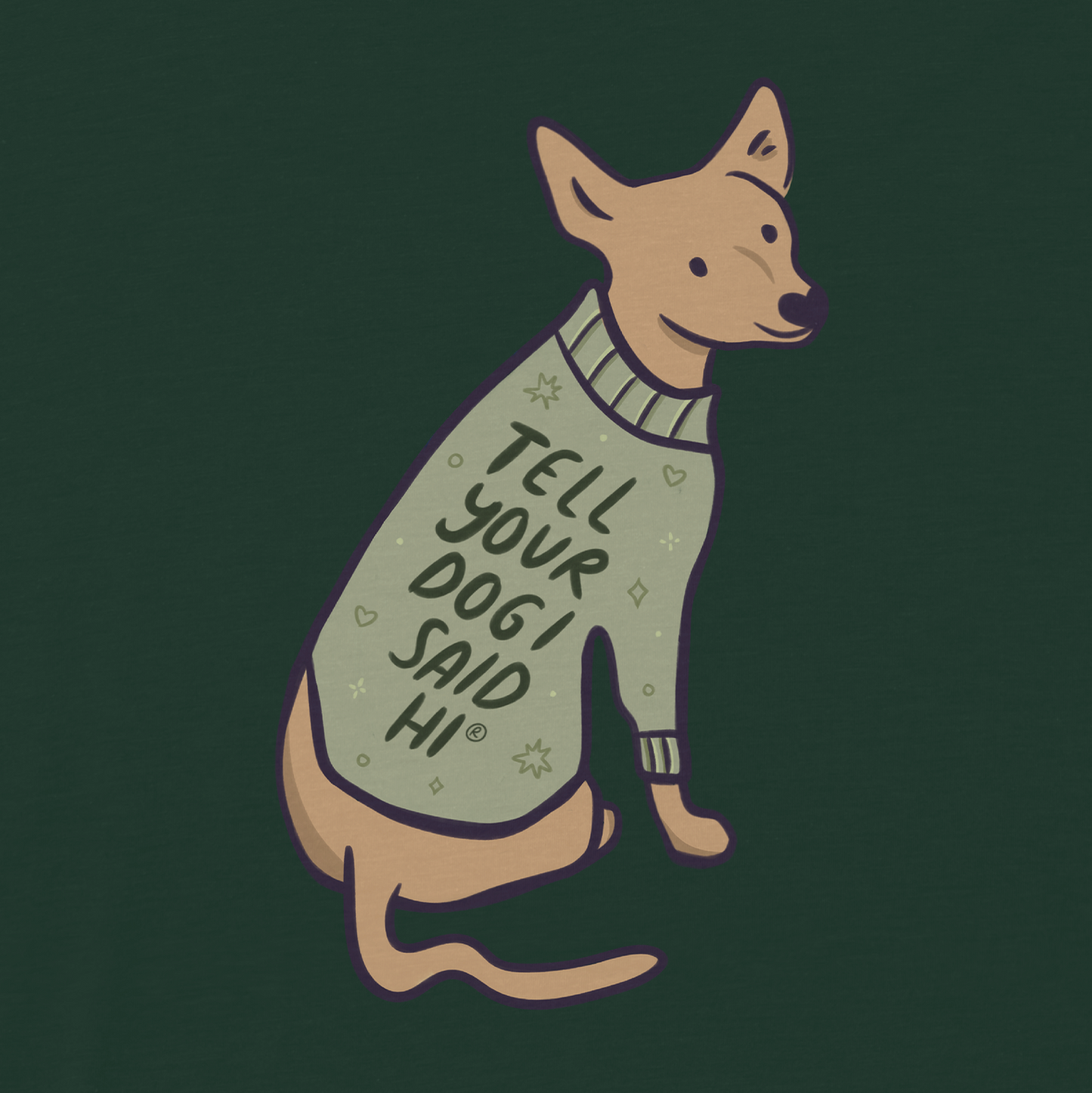 Sweater Dog Long Sleeve - Dark Green