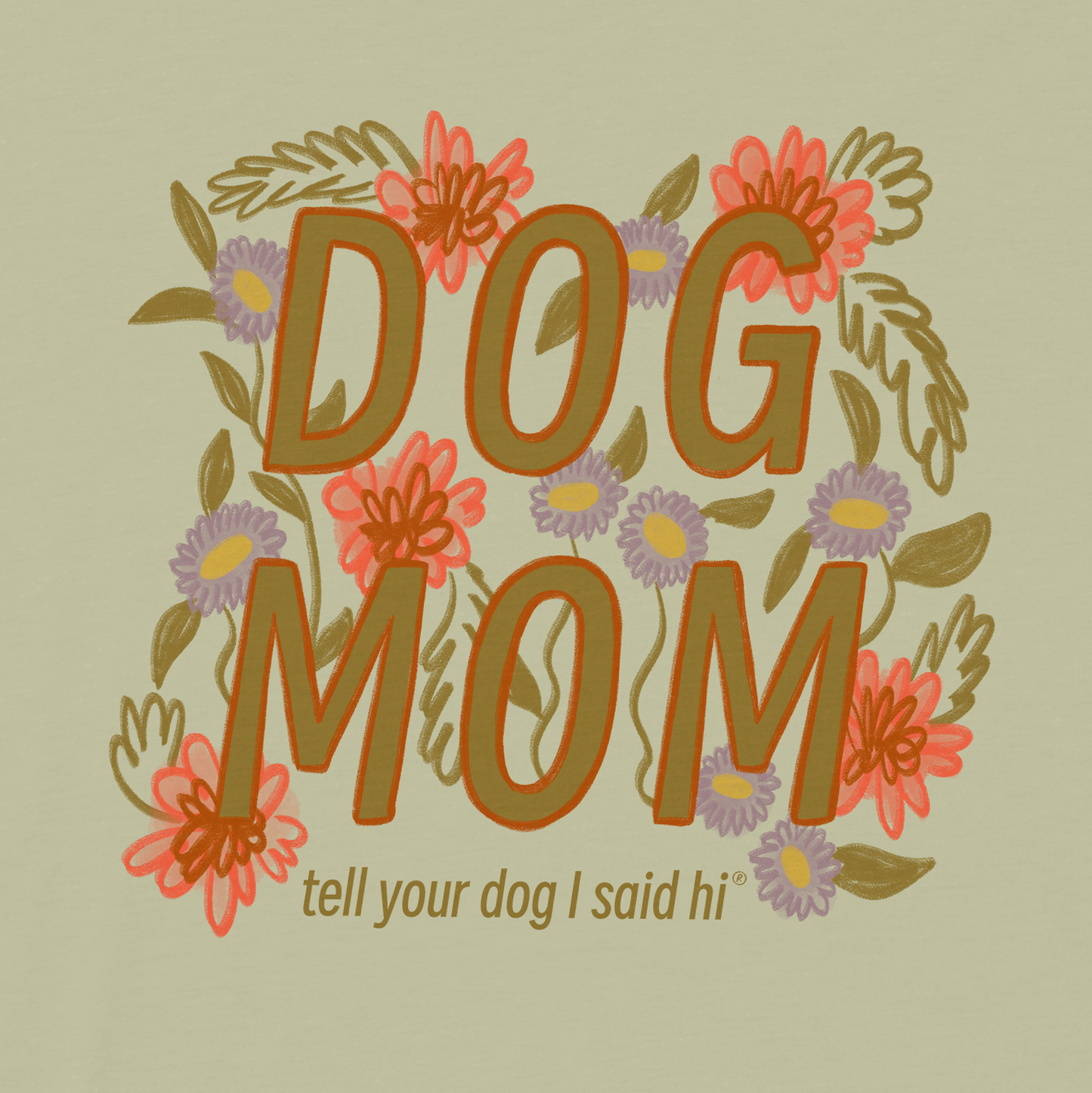 Dog Mom Crop Top - Pear
