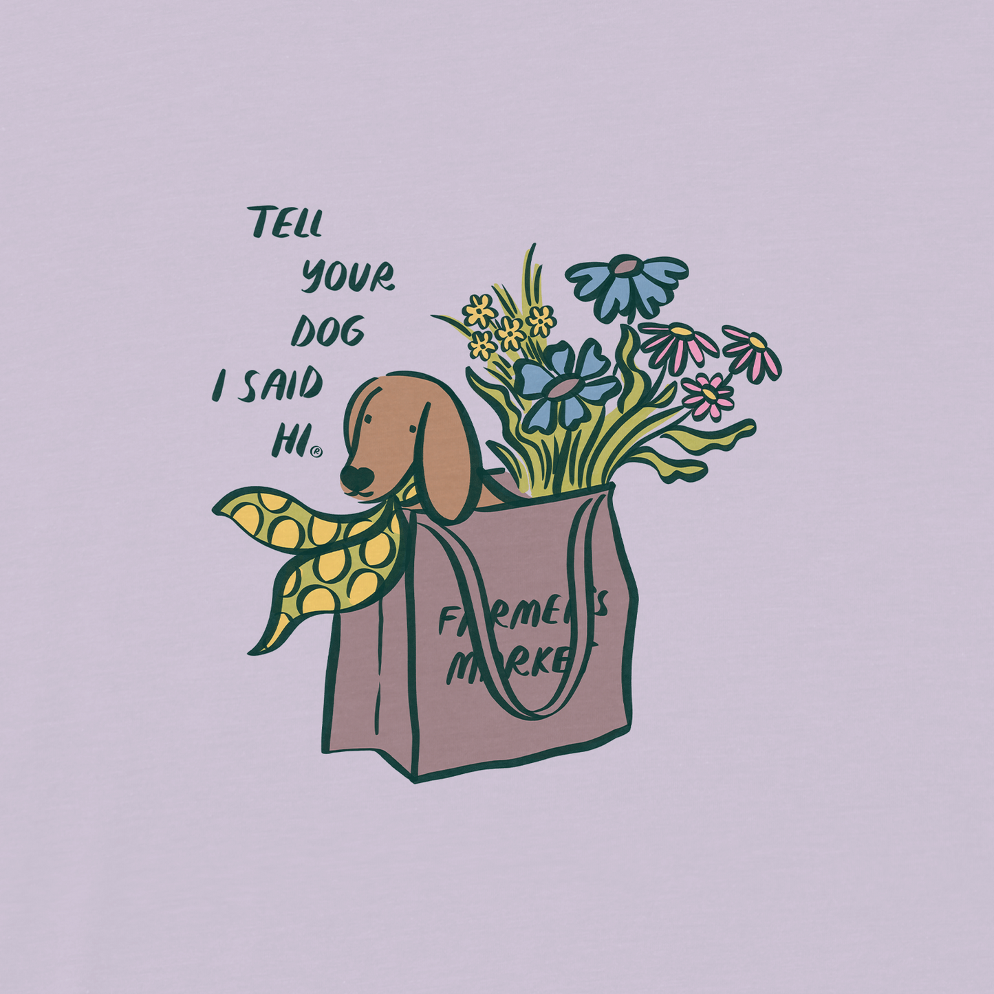 Farmers Market Crop Top - Lavender