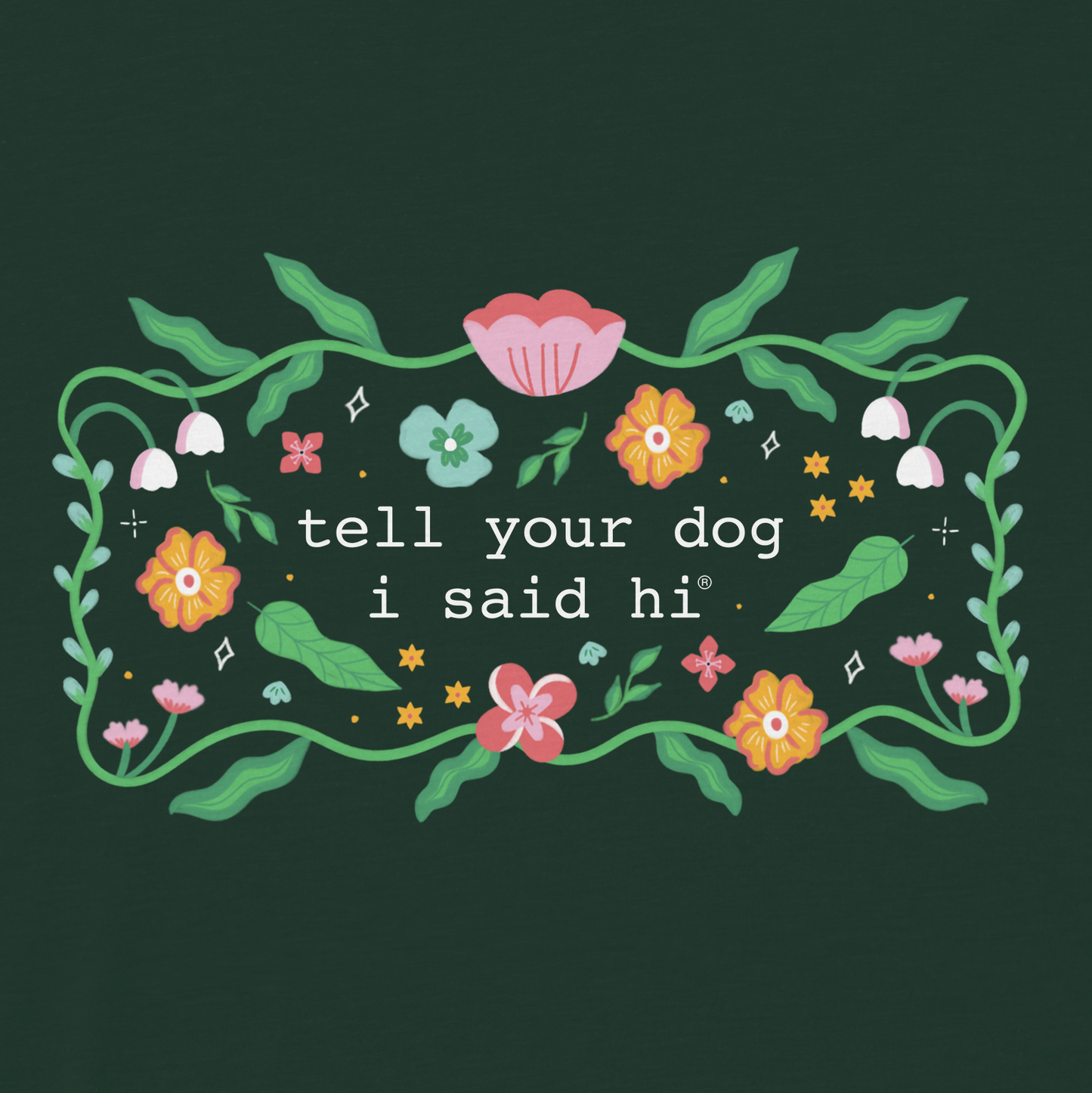 Floral Magic Crewneck - Dark Green