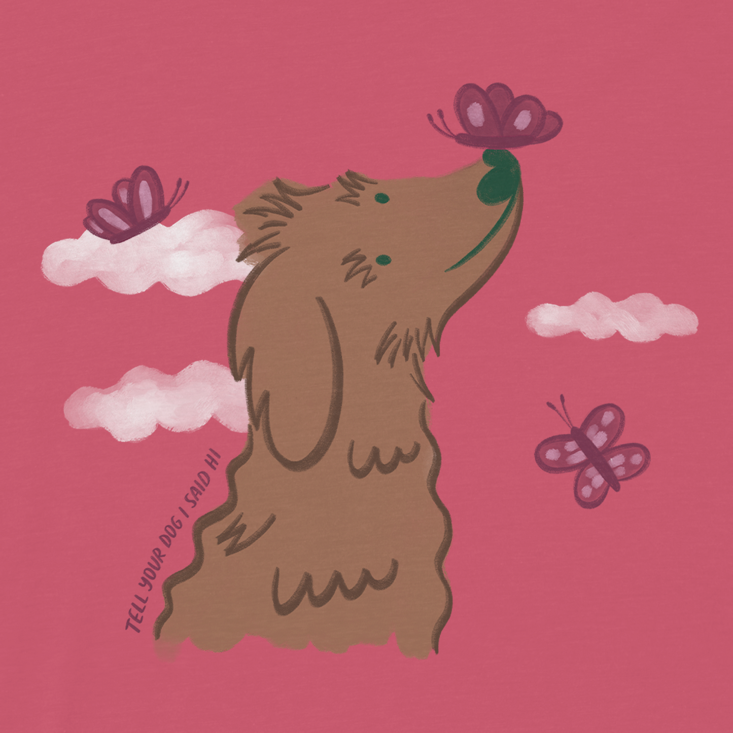 Watercolor Butterfly Crewneck - Pink