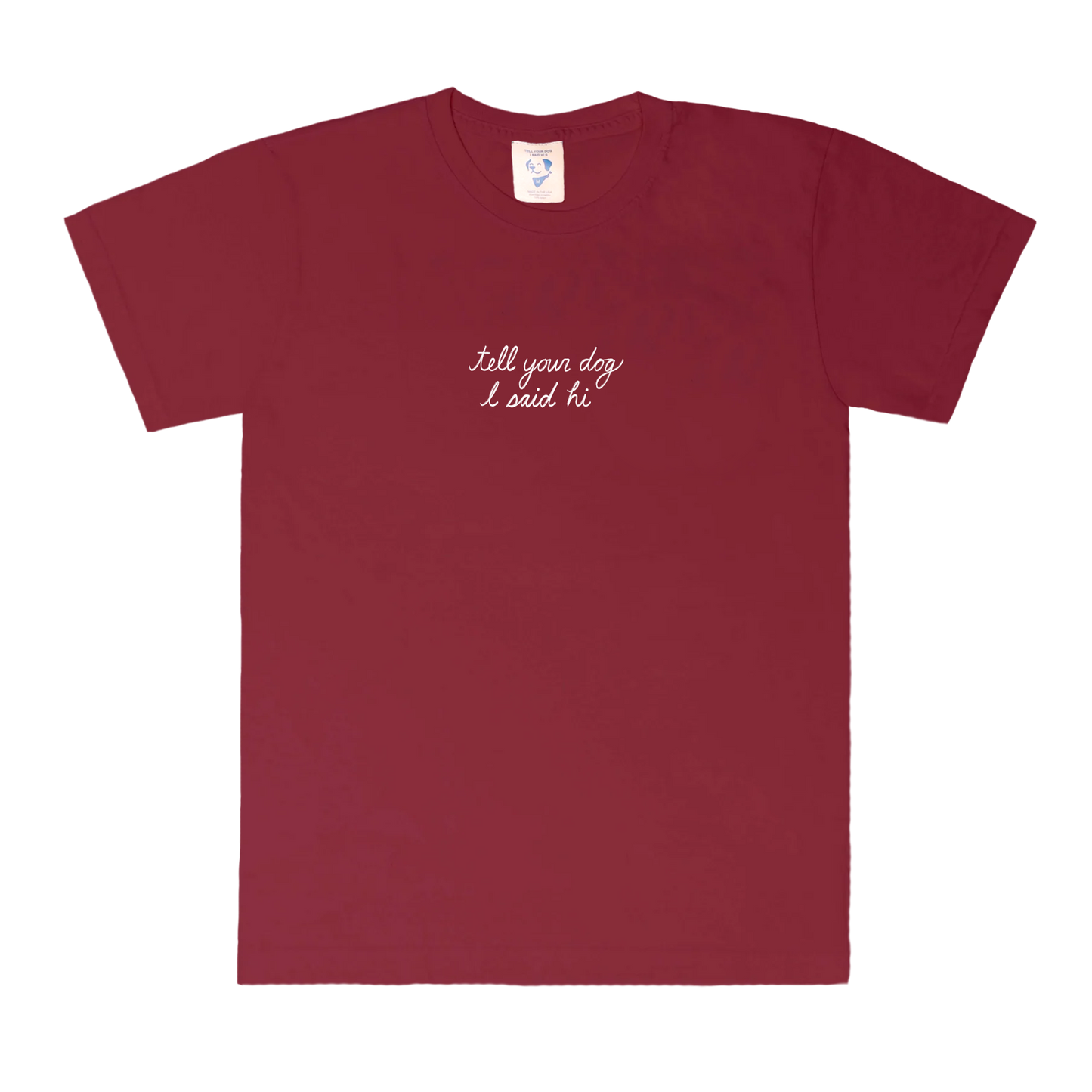 Cursive Classic Tee - Cherry Wine