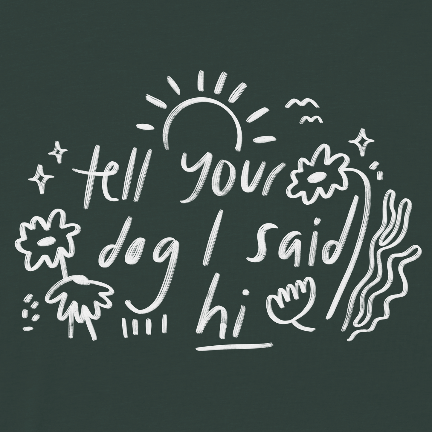 Doodle Tee - Dark Green