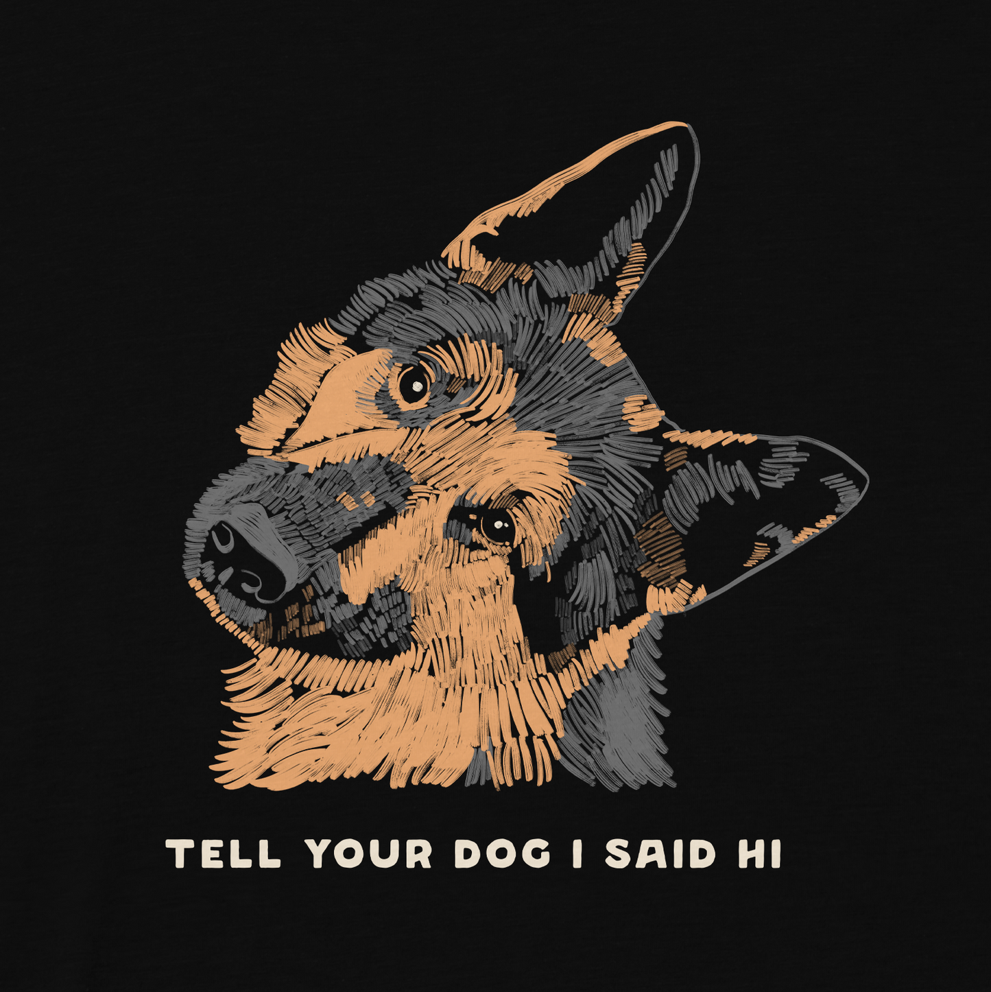German Shepherd TYDISH Tee - Black