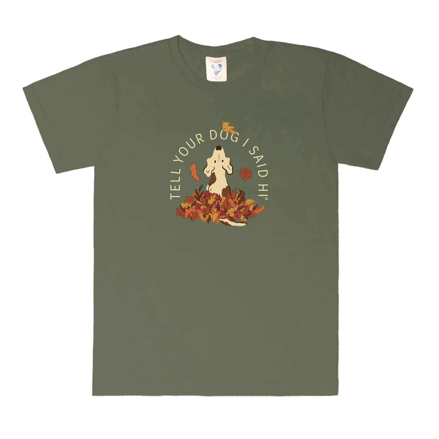 Pile of Leaves Tee - Moss Green