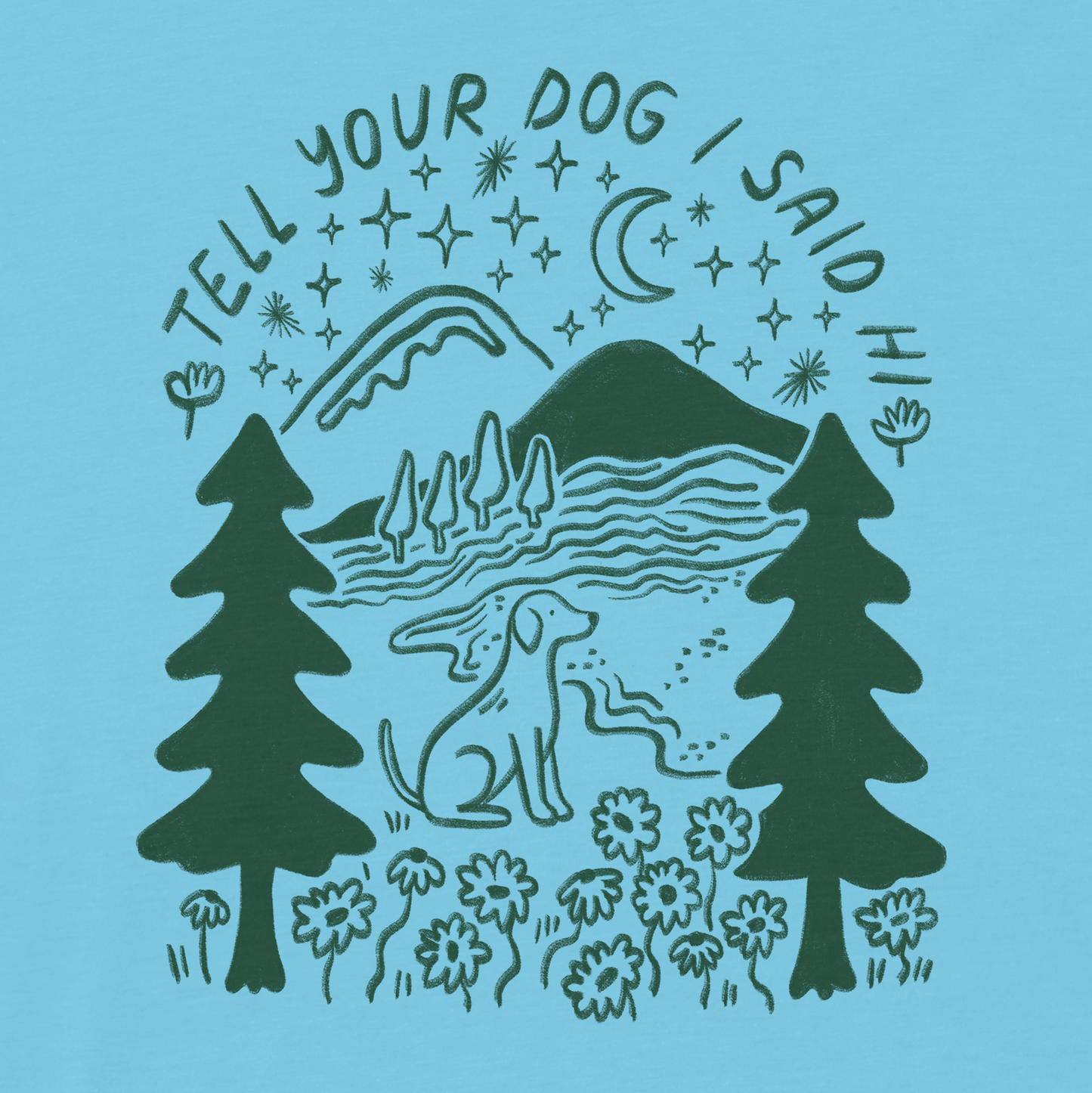 Outdoorsy Tee - Light Blue