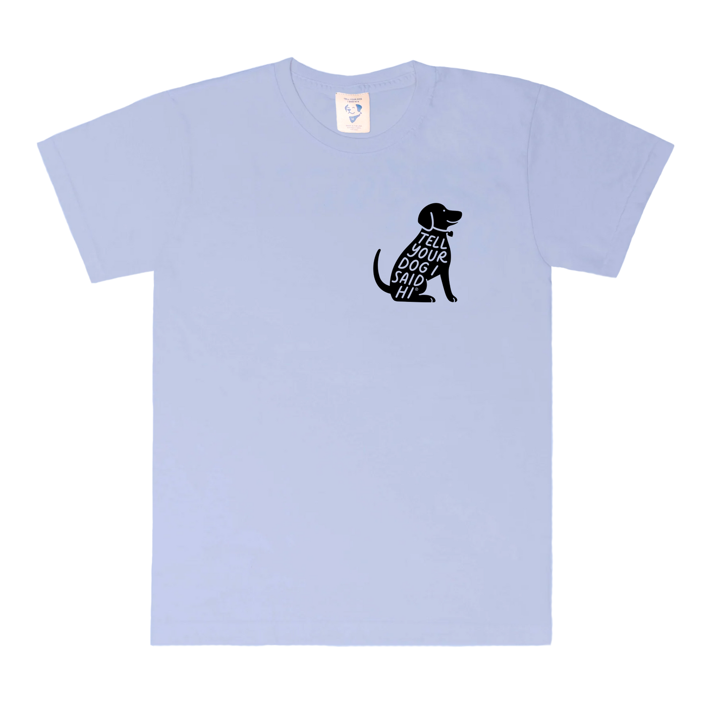 Sit Stamp Tee - Snowy Blue