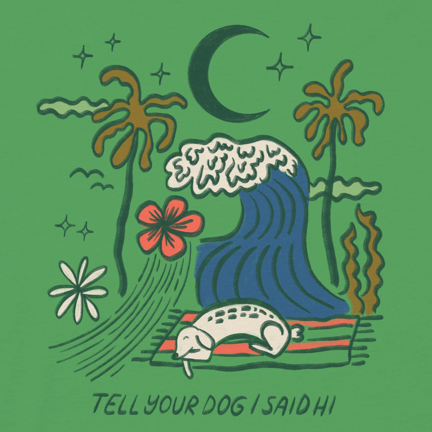 Summer Doodle Tee - Jade Green