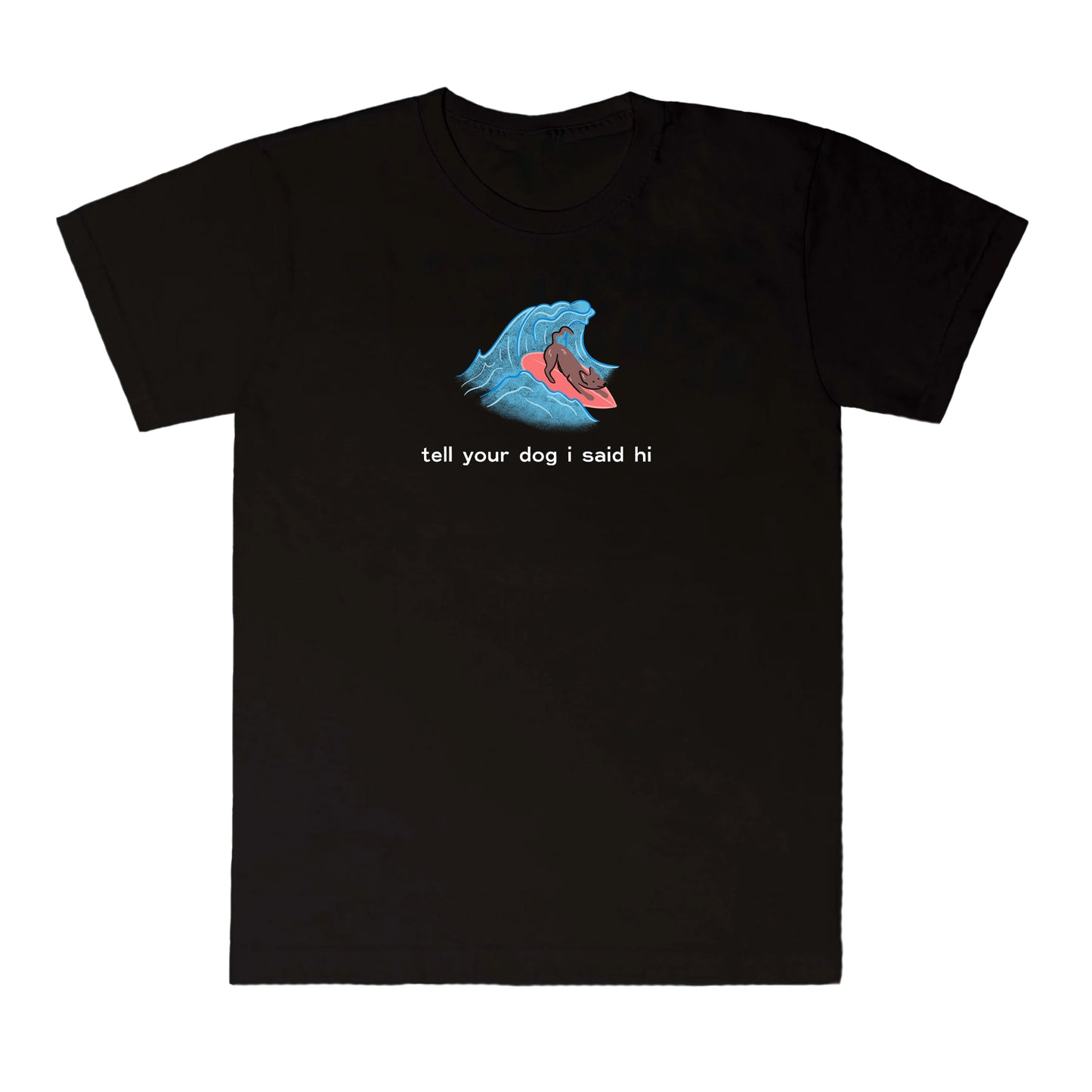 Surfing Dog Tee - Black