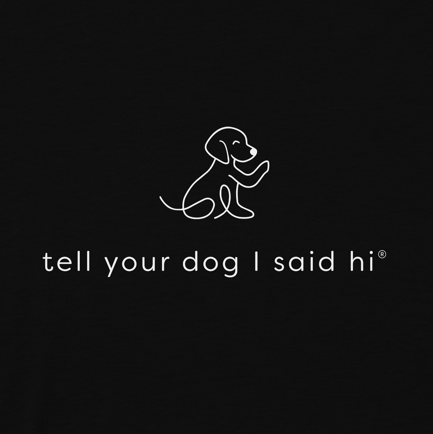 Waving Dog Hoodie - Black