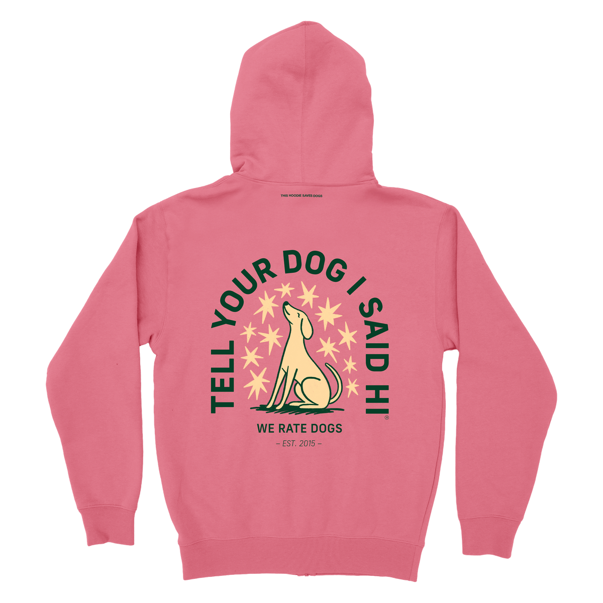 Starry Night Zip Hoodie - Pink