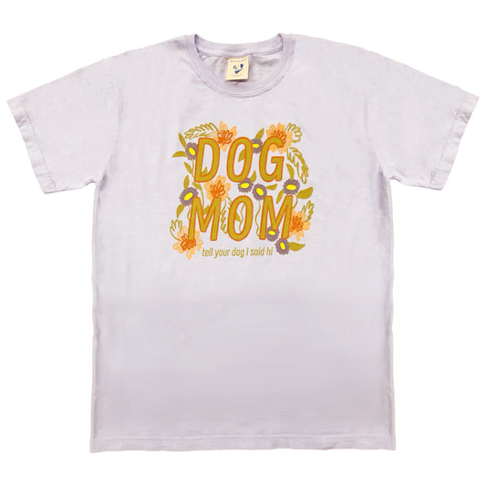 Dog Mom Tee - Lavender