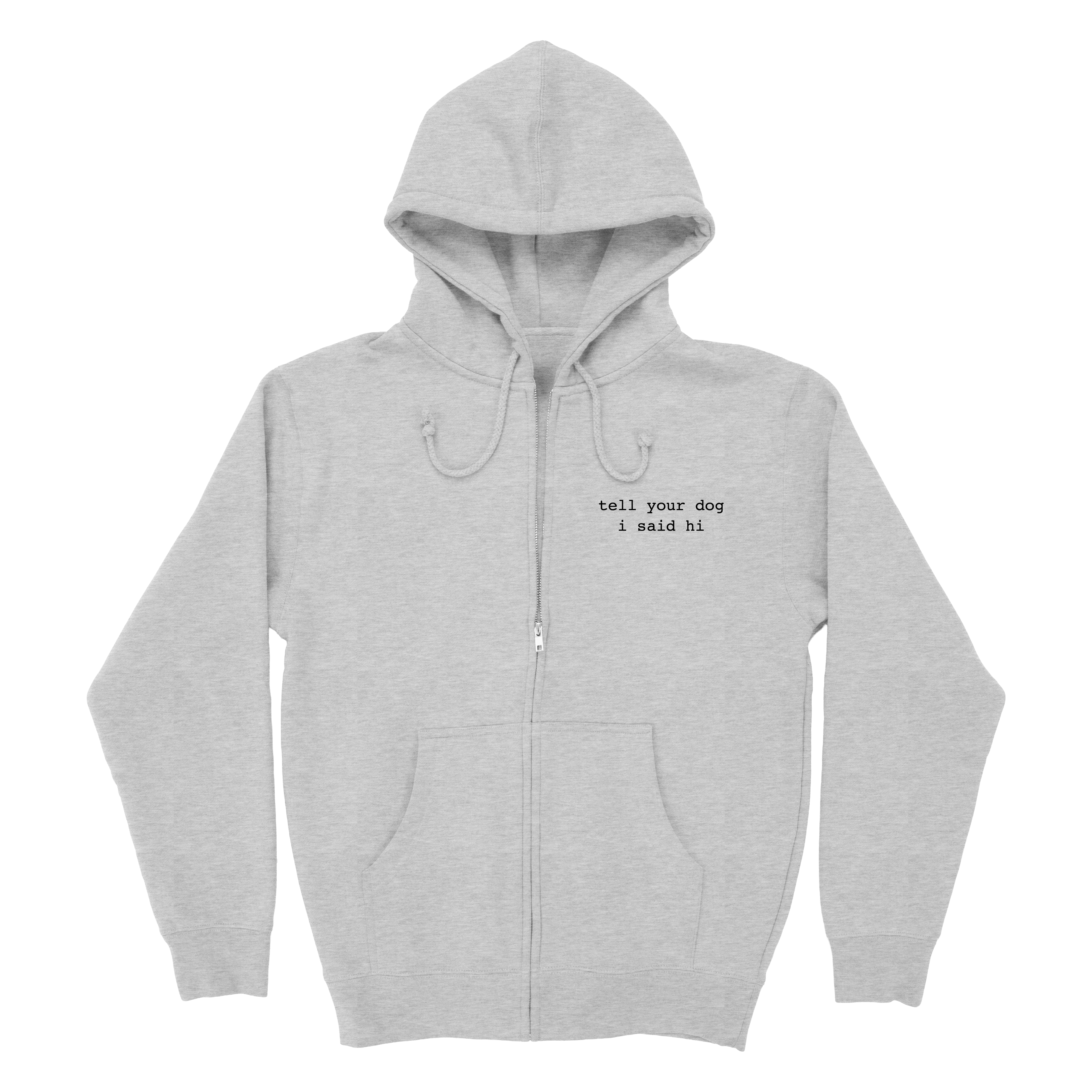 Zip Hoodie - Heather Grey – WeRateDogs