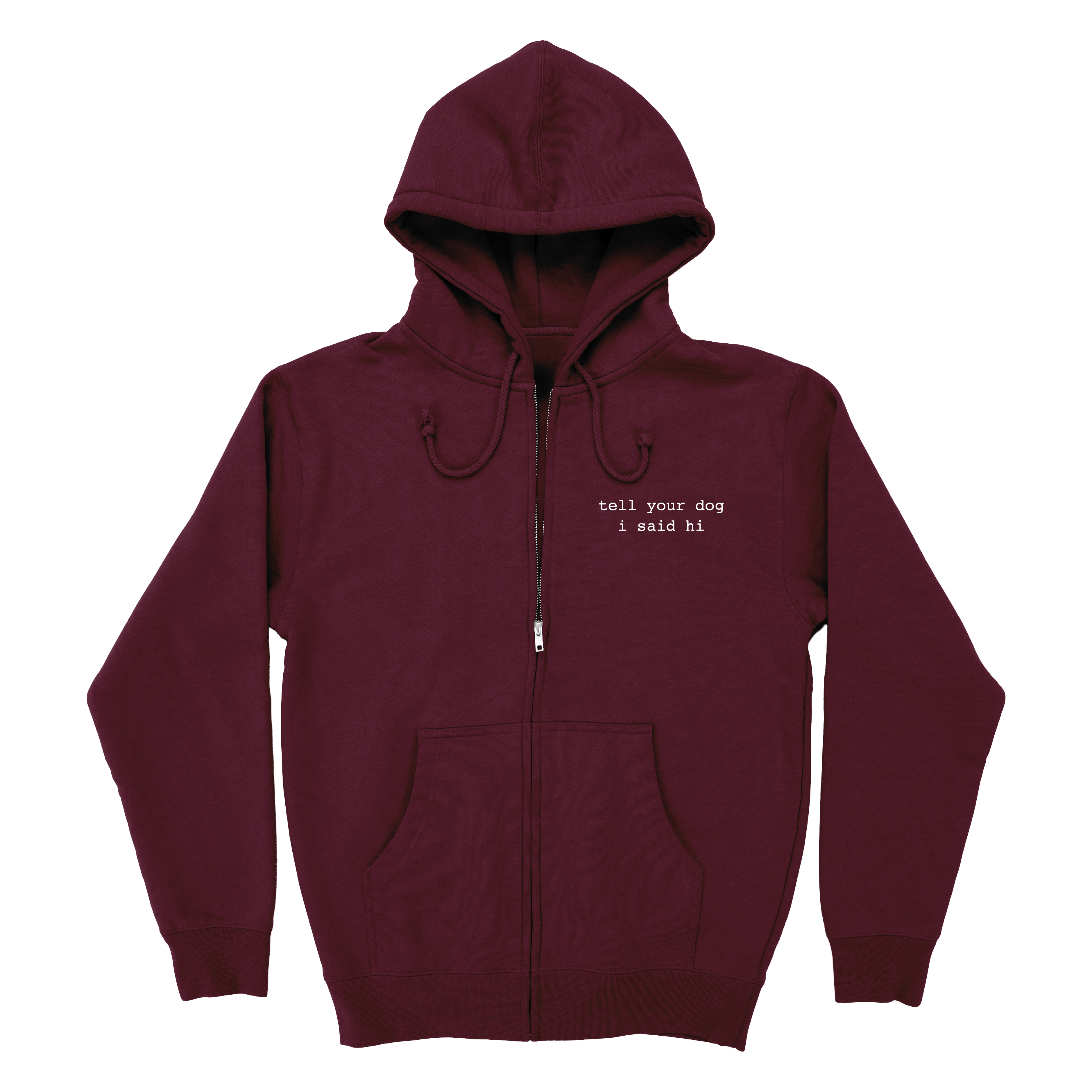 Zip Hoodie - Maroon – WeRateDogs