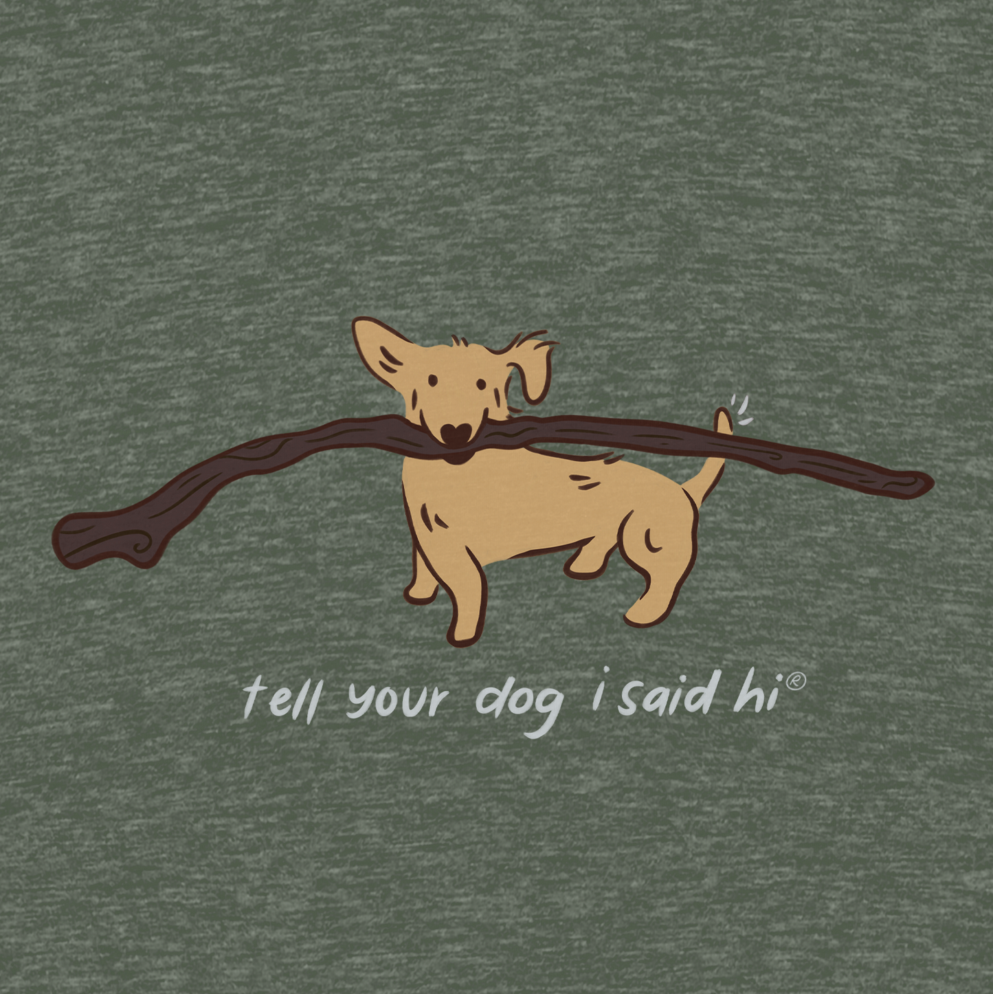 Big Stick Burnout V-Neck - Heather Dark Green
