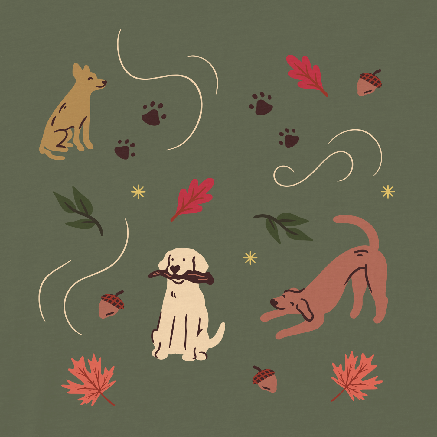 In the Leaves Long Sleeve - Moss Green
