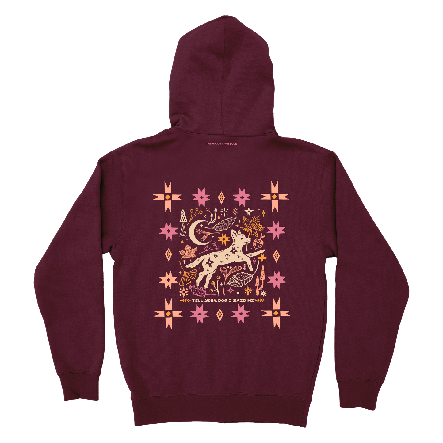 Fall Harvest Zip Hoodie - Maroon