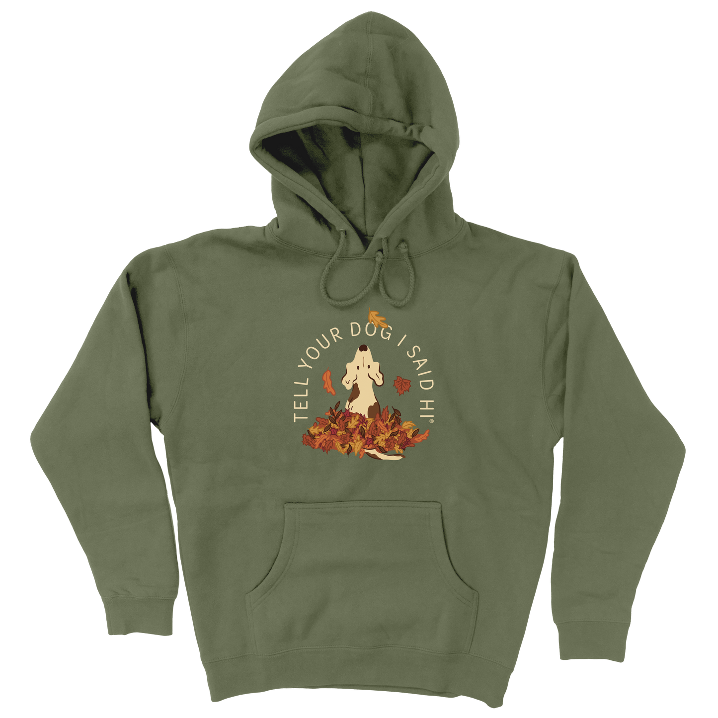 Pile of Leaves Hoodie - Moss Green