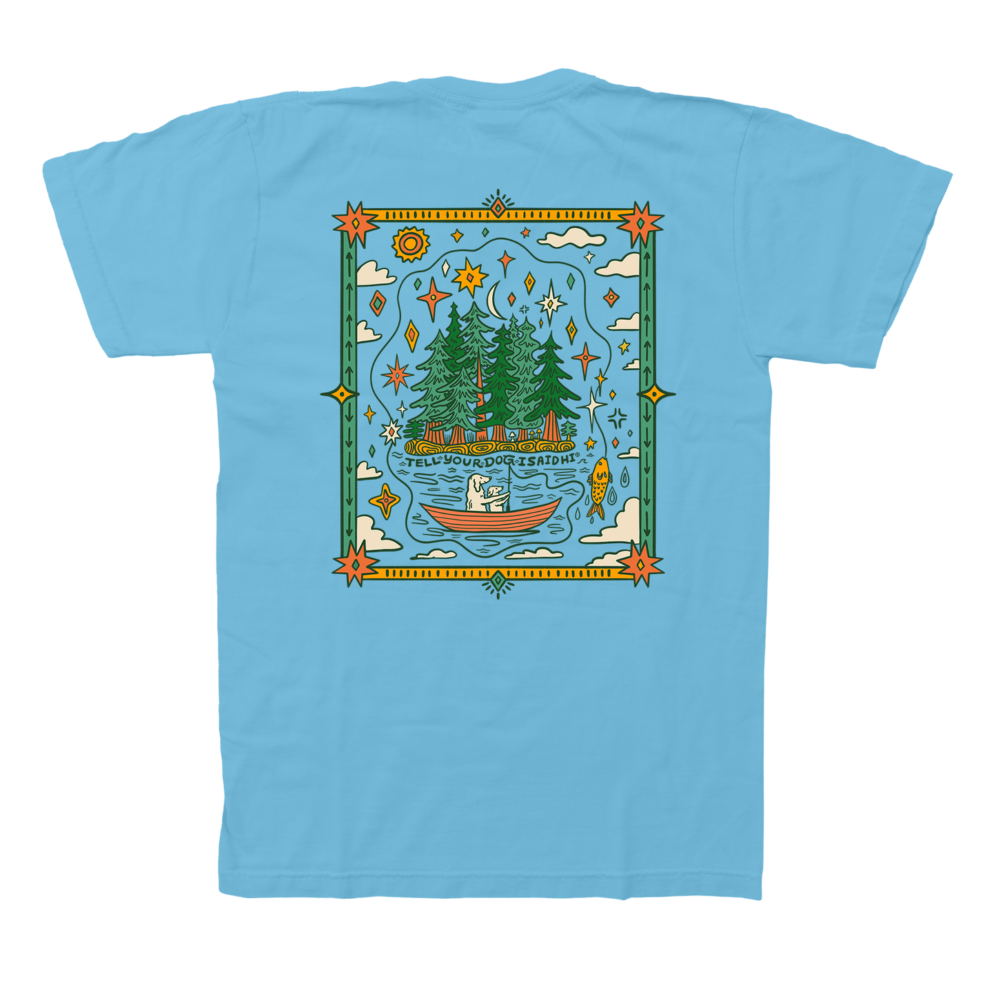 Fishing Trip Tee - Light Blue