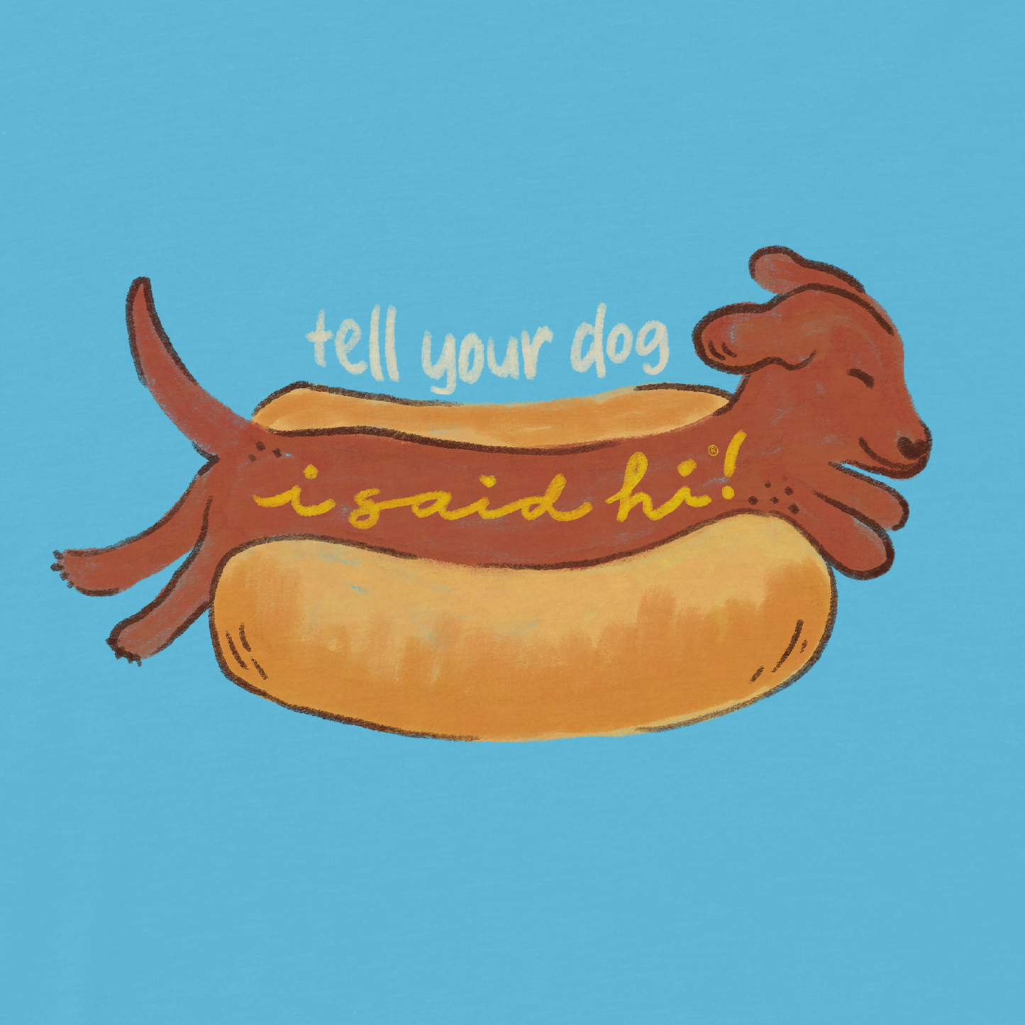 Hot Dog Tee - Light Blue