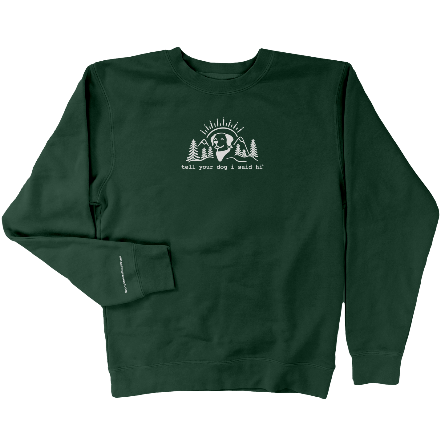 Summit Pup Crewneck - Dark Green