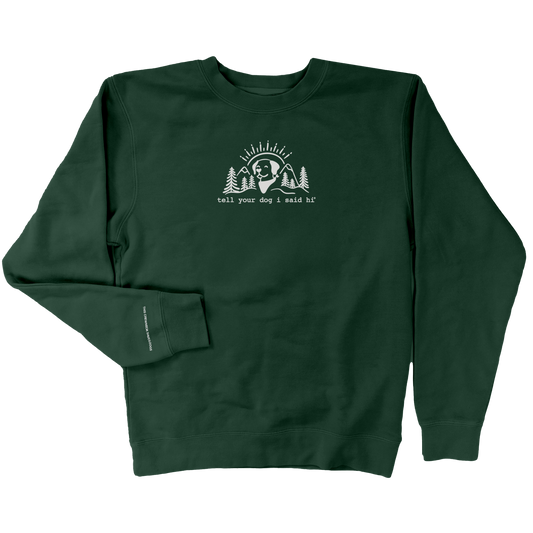 Summit Pup Crewneck - Dark Green