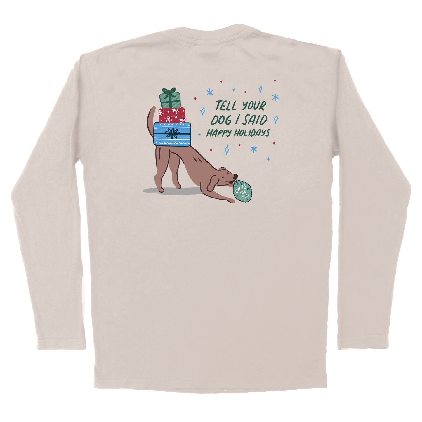 Holiday Tee Long Sleeve - Bone