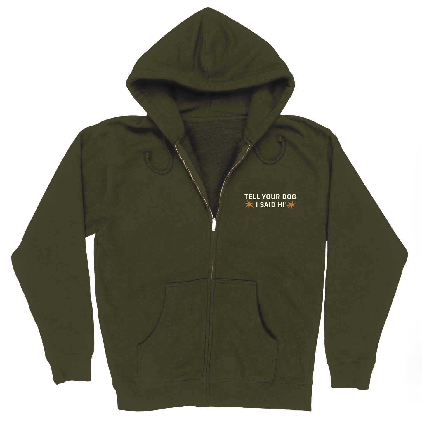 Starry Night Zip Hoodie - Army