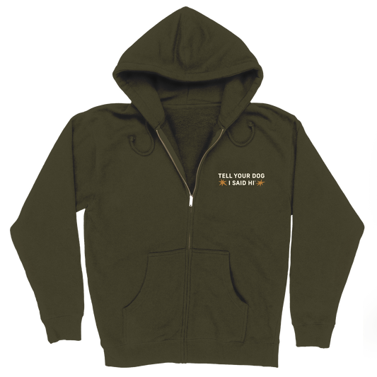 Starry Night Zip Hoodie - Army