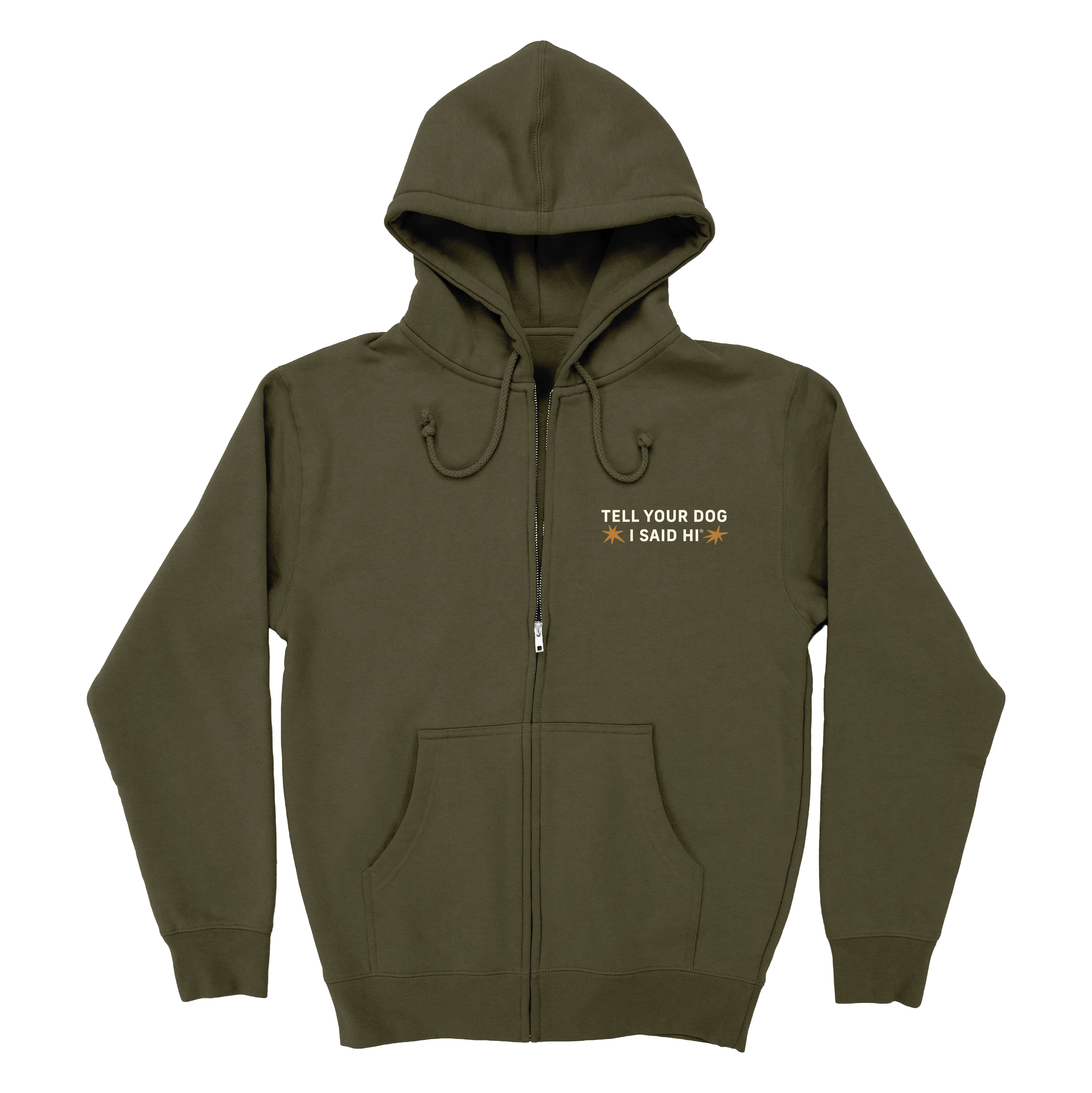 Starry Night Zip Hoodie - Army – WeRateDogs