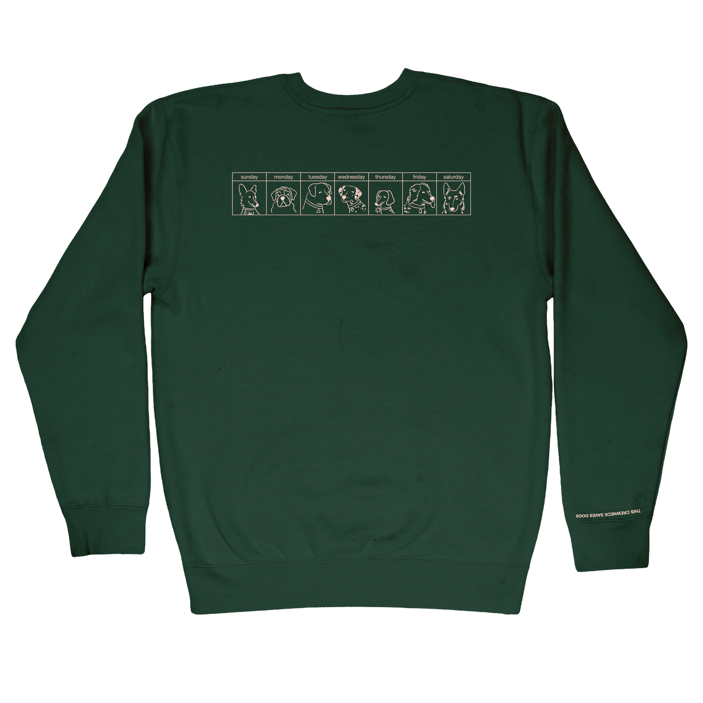 The Dogs Were Good Again Crewneck - Dark Green
