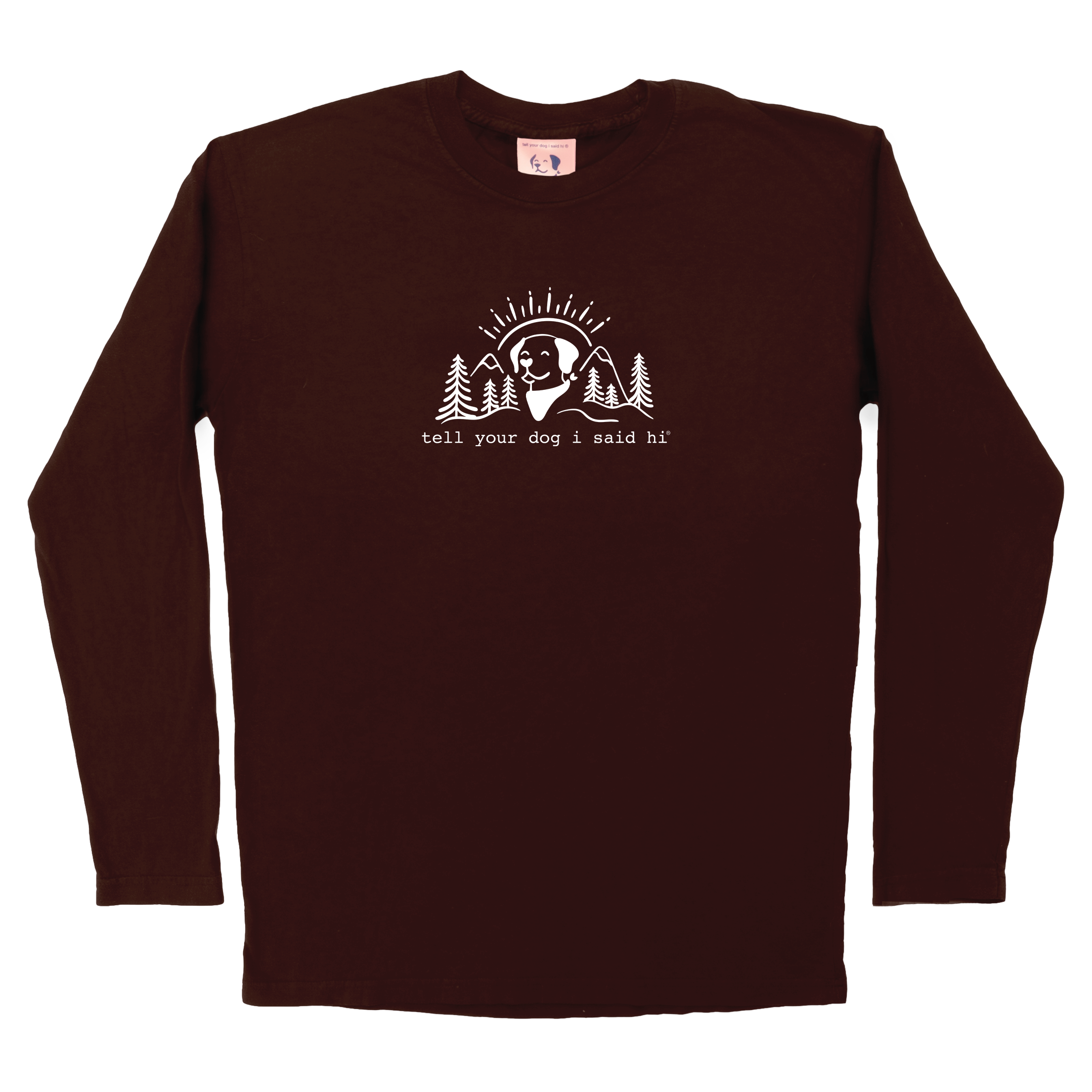 Summit Pup Long Sleeve Tee - Chocolate – WeRateDogs Summit Pup Long Sleeve Tee - Chocolate – WeRateDogs