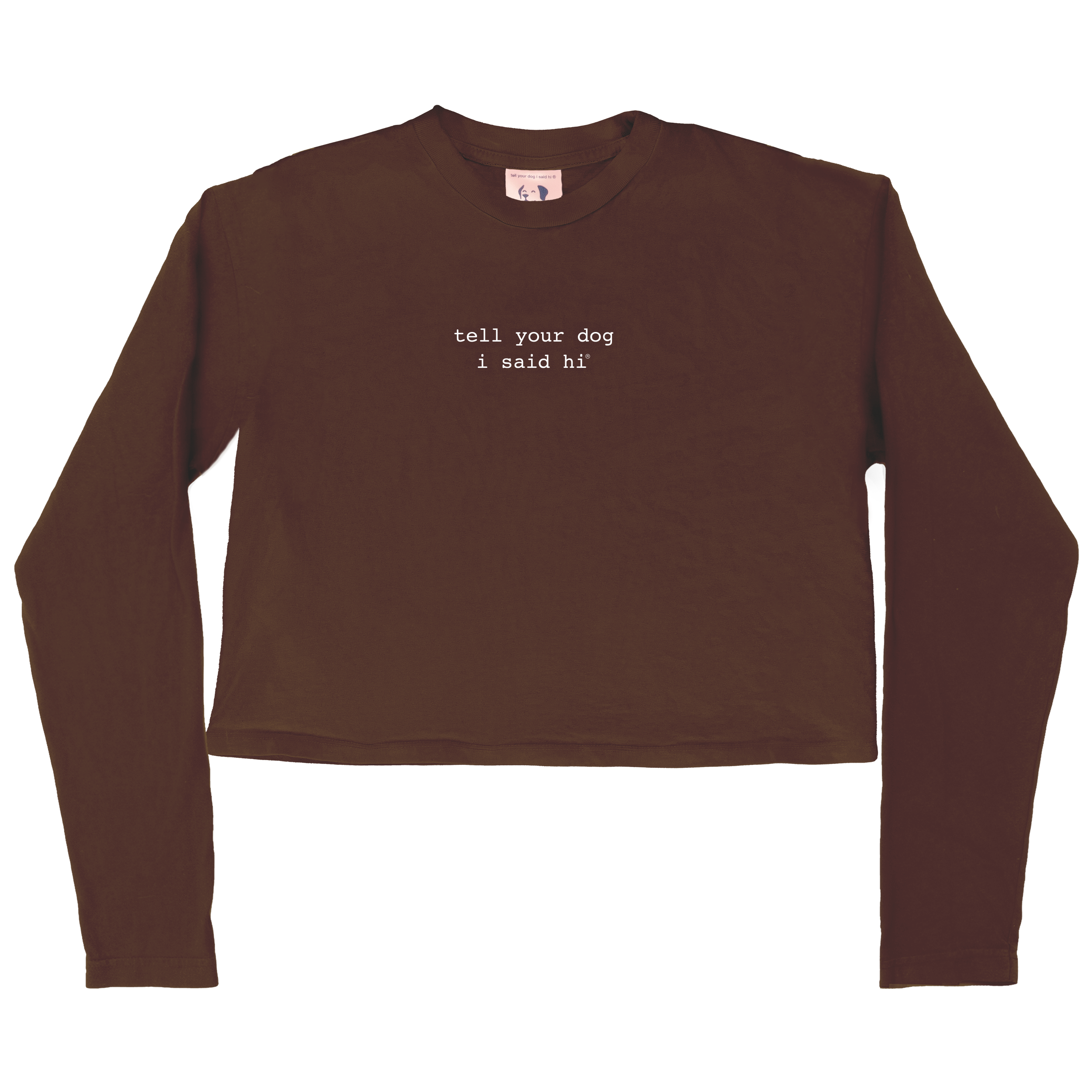 Classic Long Sleeve Crop Tee - Chocolate – WeRateDogs