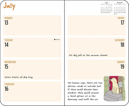 Thoughts of Dog 12-Month 2026 Weekly/Monthly Planner Calendar