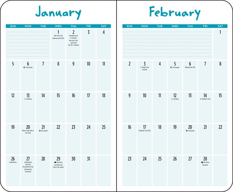 Thoughts of Dog 12-Month 2025 Weekly/Monthly Planner Calendar