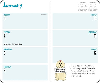 Thoughts of Dog 12-Month 2025 Weekly/Monthly Planner Calendar