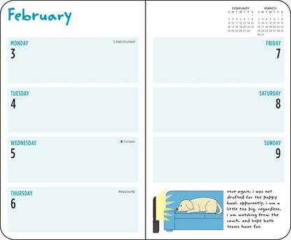 Thoughts of Dog 12-Month 2025 Weekly/Monthly Planner Calendar