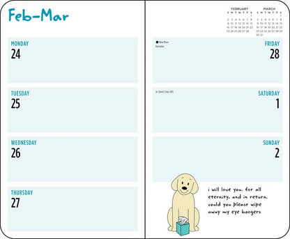 Thoughts of Dog 12-Month 2025 Weekly/Monthly Planner Calendar