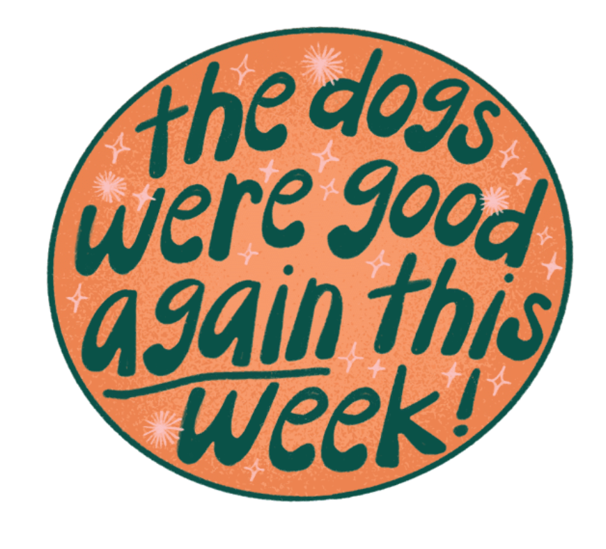 The Dogs Were Good Again This Week Circular Sticker - Orange