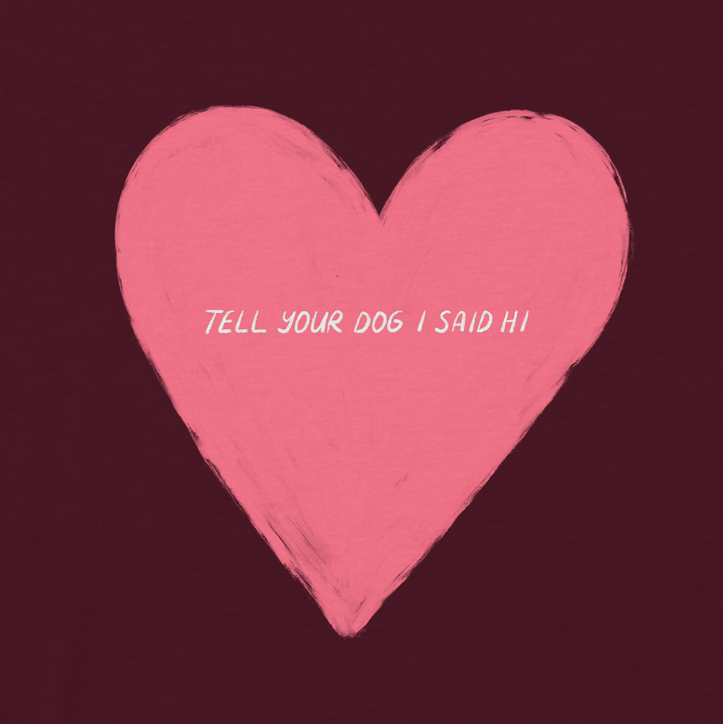 Big Heart Zip Hoodie - Maroon