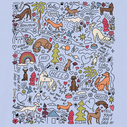 Community Doodle Tee - Snowy Blue