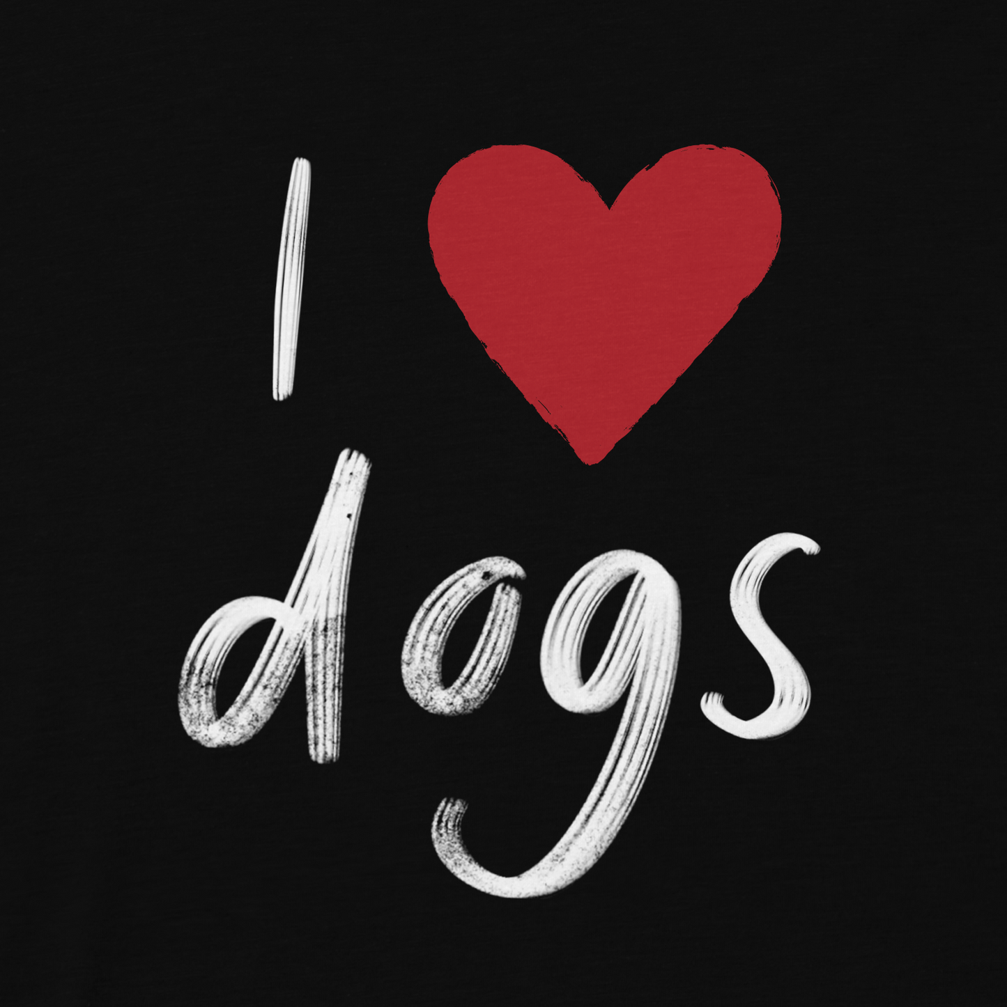 I Heart Dogs Tee - Black