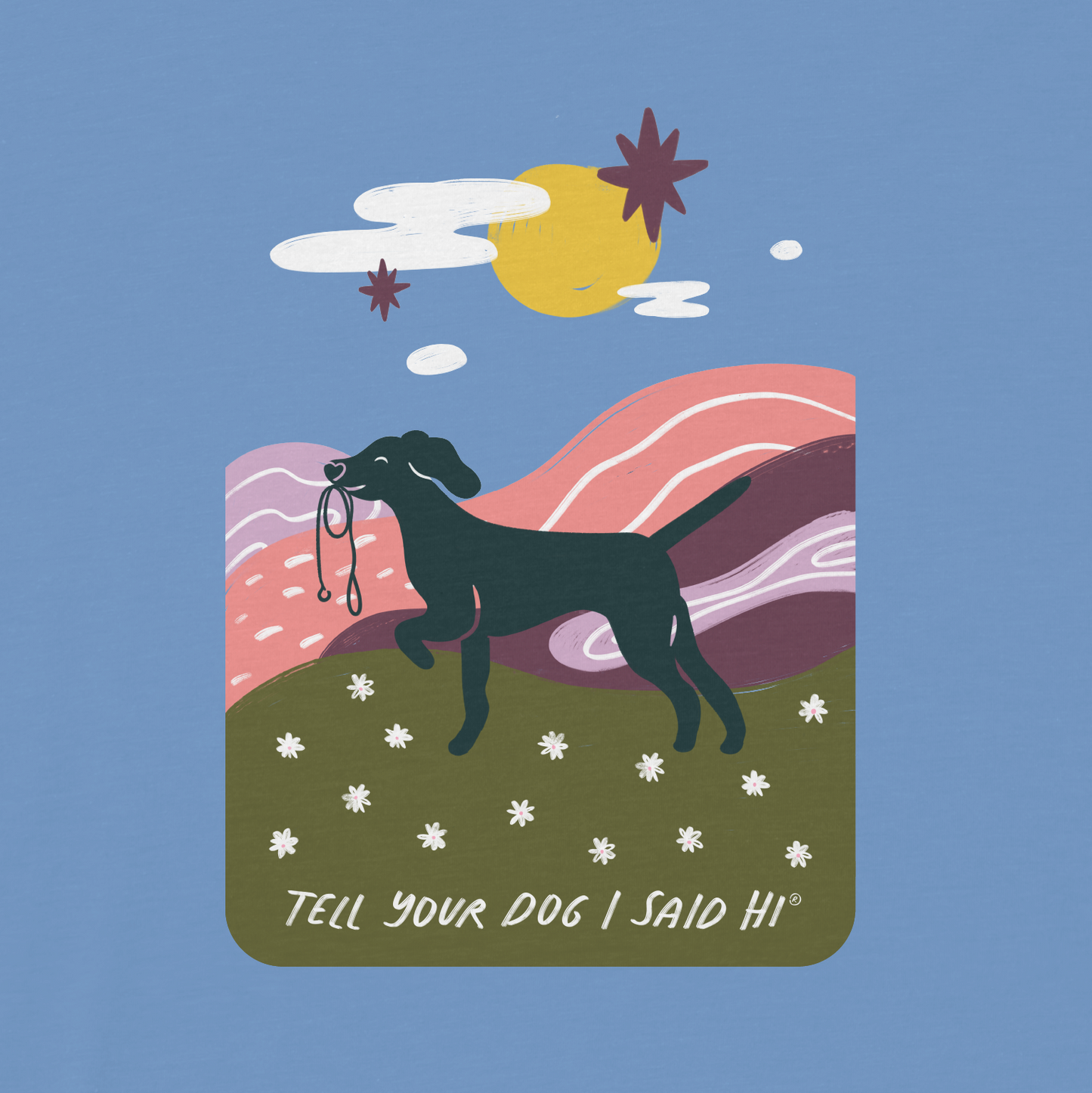 Daydream Walk Retro Rib Tank - Power Blue