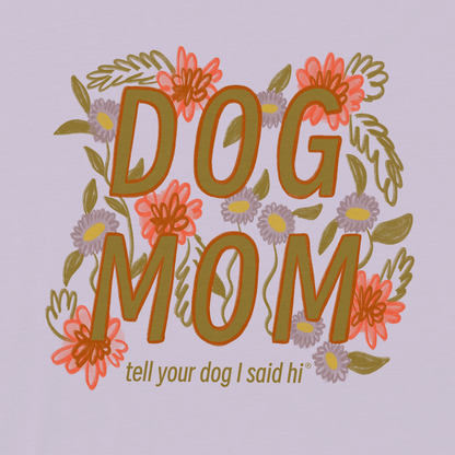 Dog Mom Tee - Lavender